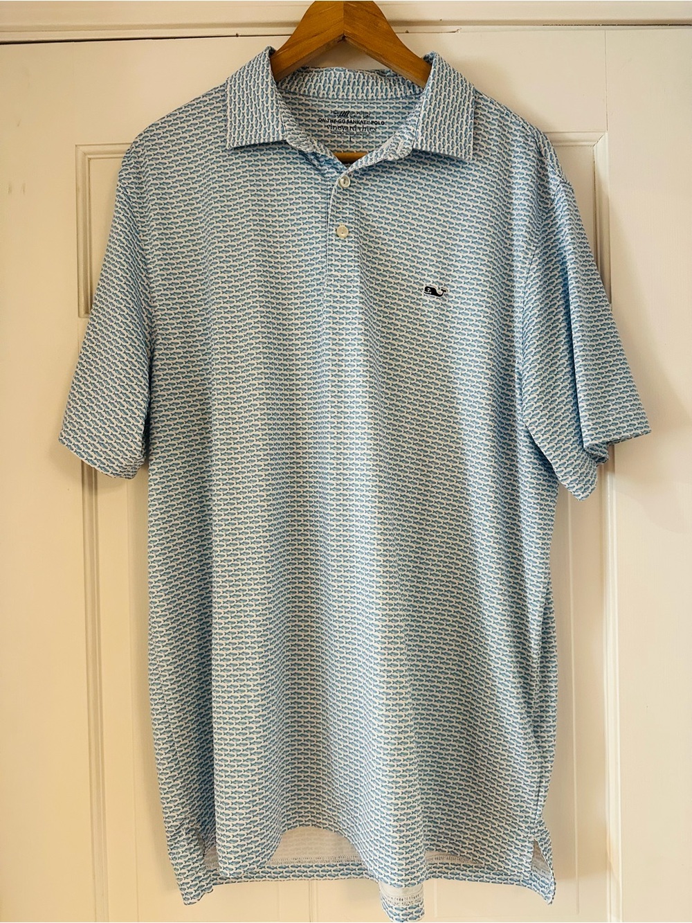 Vineyard Vines Light Blue Patterned Men's Polo Shirt